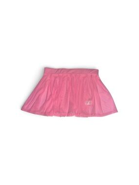 RAVE WONDERLAND Pink Sheer See-Through Layered Tulle Pleated Mesh Mini Skirt XL